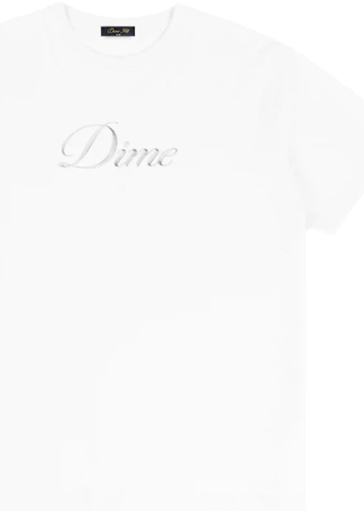 Dime - Dime Cursive Look T-Shirt Weiß