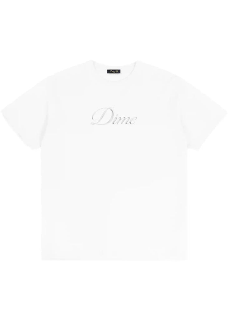Dime - Dime Cursive Look T-Shirt Weiß