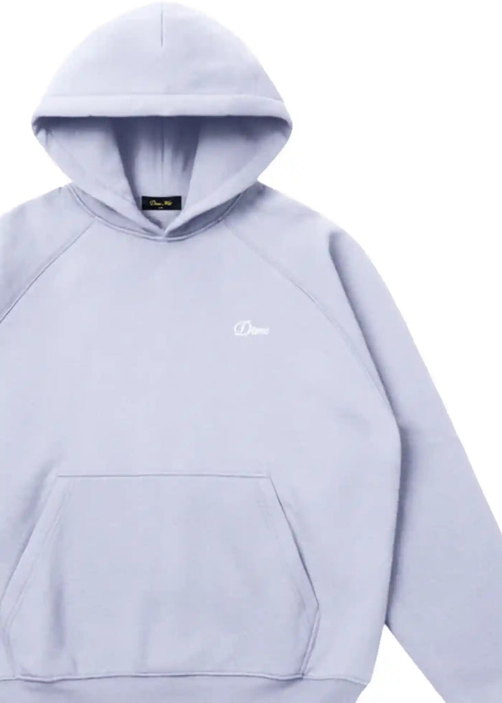 Dime - Dime Cursive Small Logo Hoodie Grey Lavender
