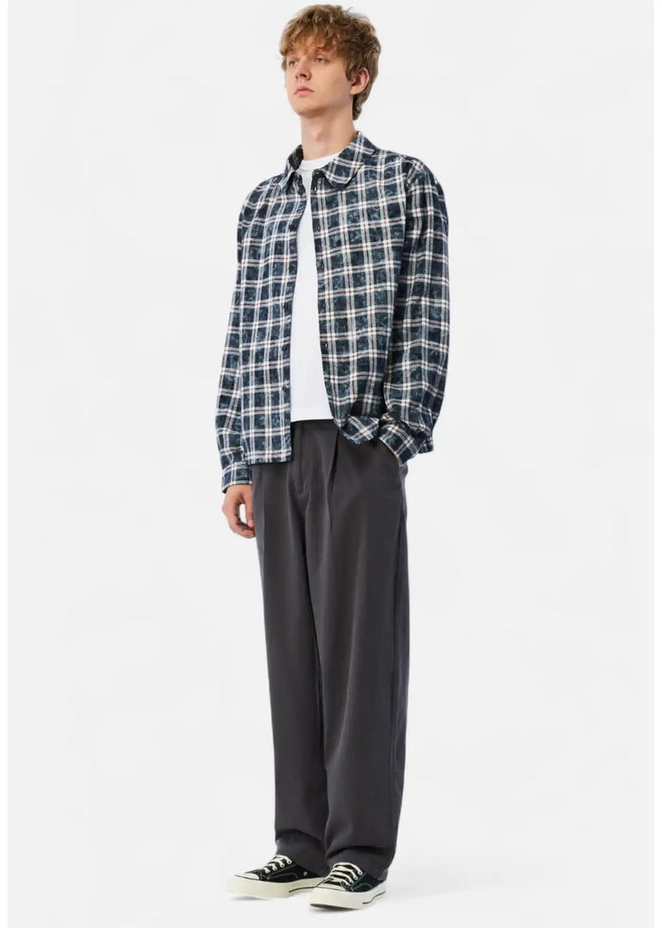 Dime - Dime Plaid Flannel Shirt Bleached Navy