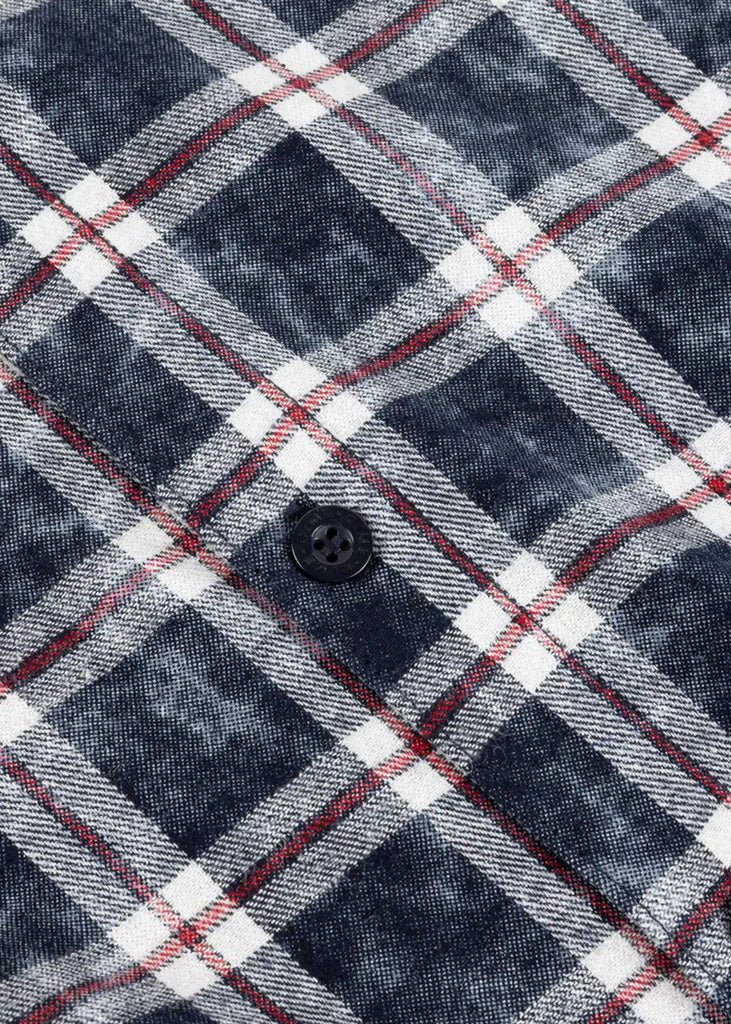 Dime - Dime Plaid Flannel Shirt Bleached Navy