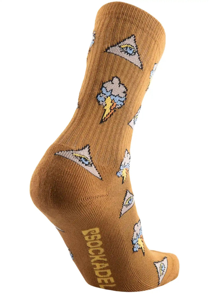 Psockadelic - Psockadelic Eye Cloud Socken Braun