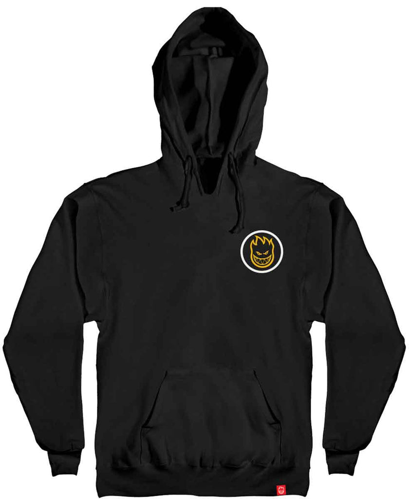 Spitfire Classic Swirl Fade Hooded Sweatshirt Black Yellow  Spitfire   