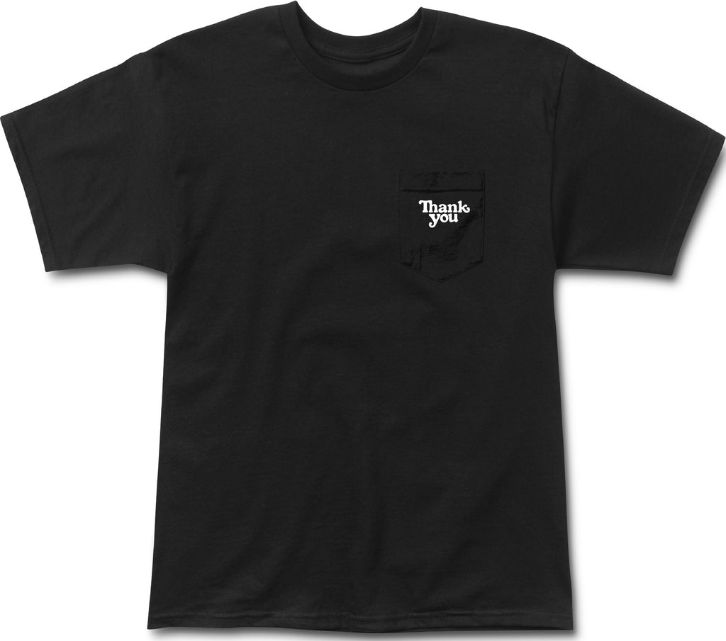 Thank You Pocket Tee Black  Thank You   