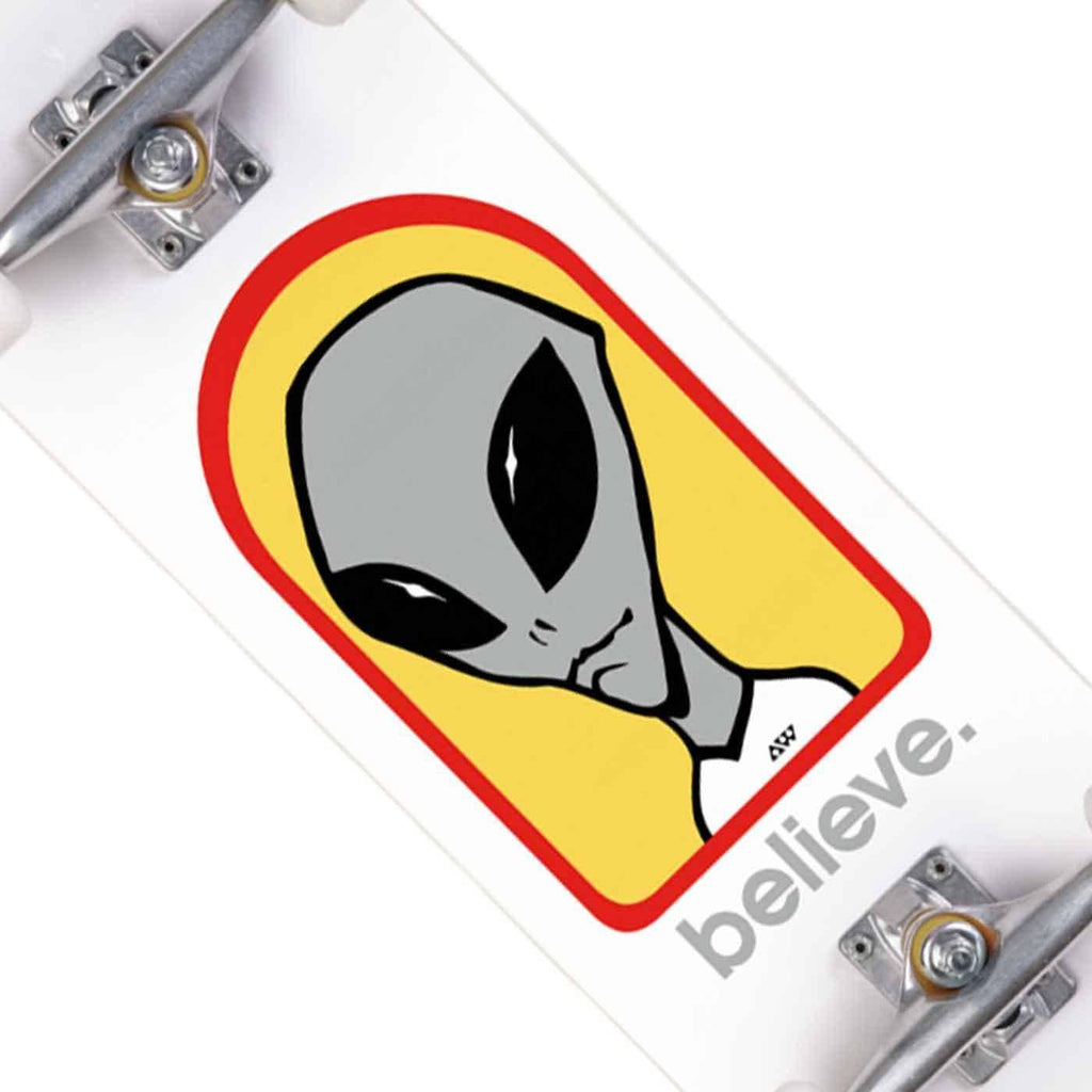 Alien Workshop Believe 8.0 Complete Skateboard White  Alien Workshop   