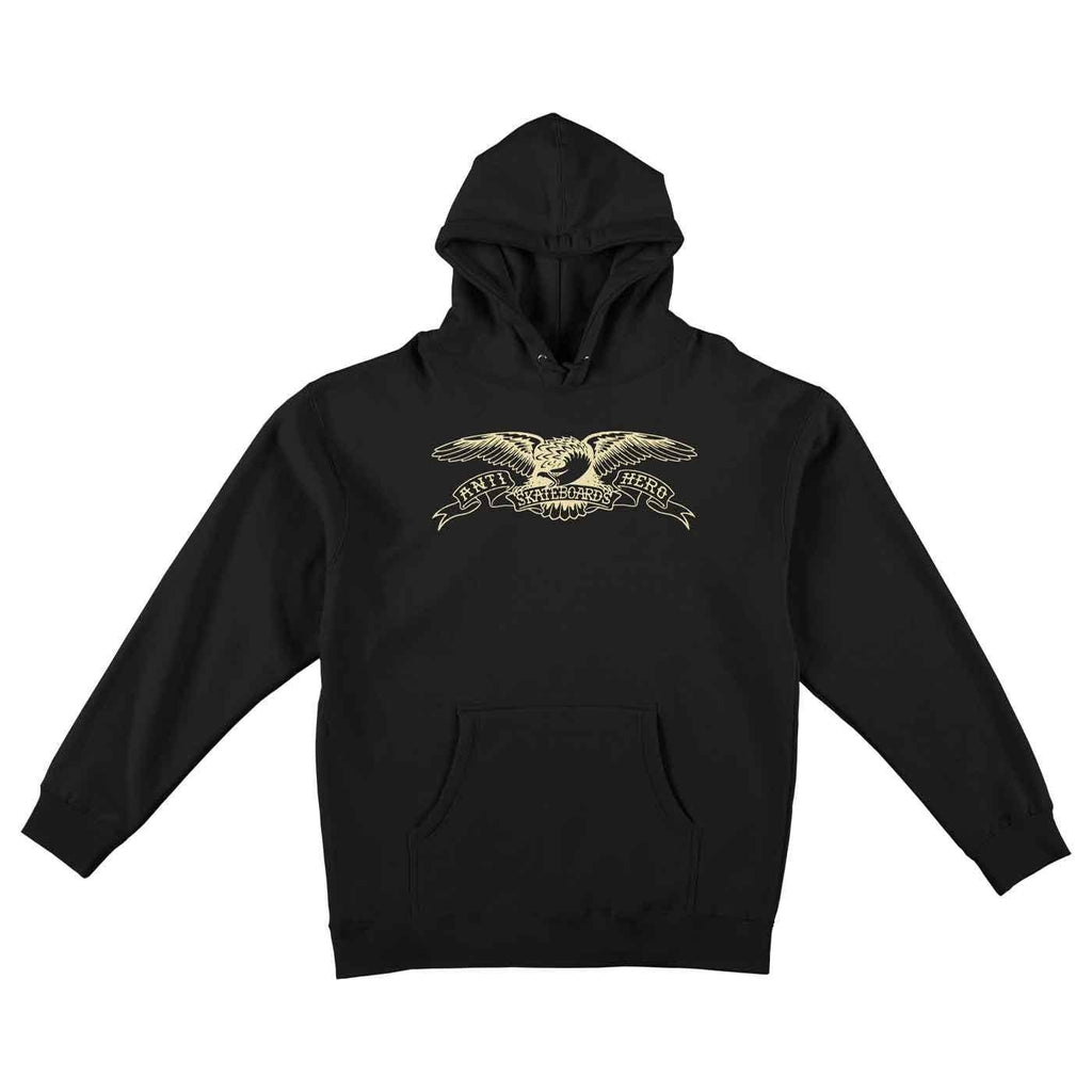 Anti Hero Basic Eagle Hooded Sweatshirt Black Off White  Anti Hero   