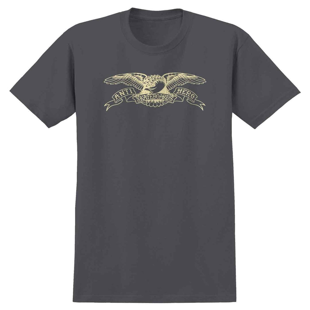 Anti Hero Basic Eagle T-Shirt Charcoal Grey Cream  Anti Hero   