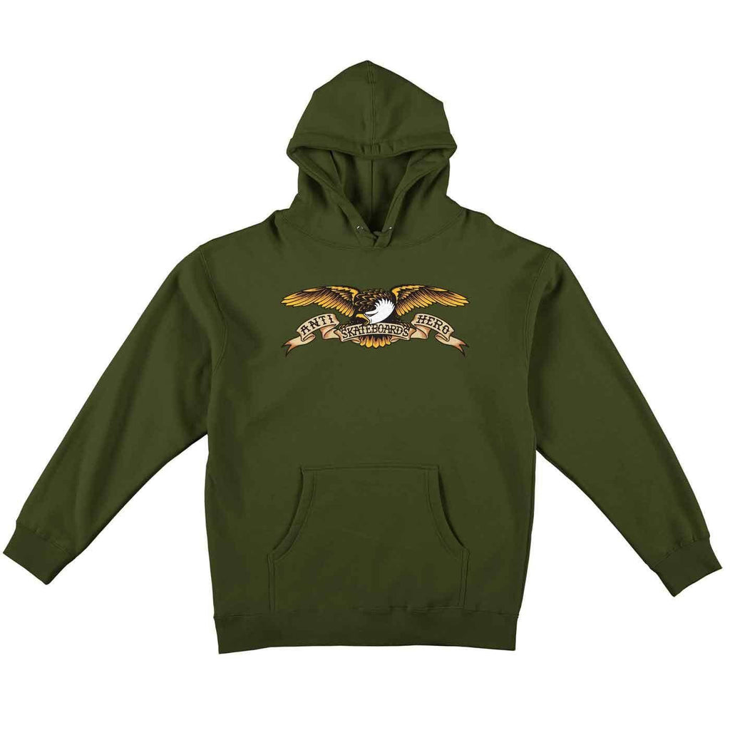 Anti Hero Eagle Hooded Sweatshirt Military Green  Anti Hero   