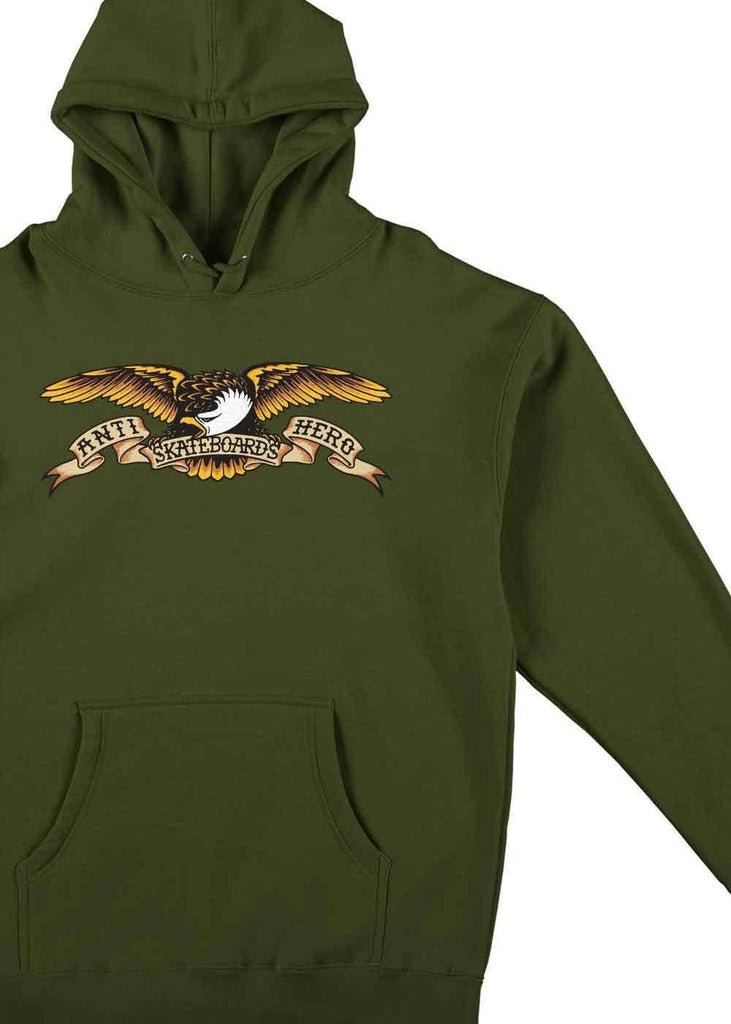 Anti Hero Eagle Hooded Sweatshirt Military Green  Anti Hero   