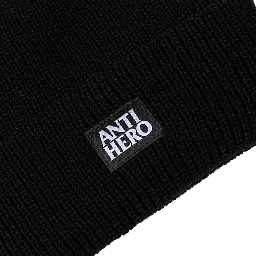 Anti Hero Lil Blackhero Cuff Beanie Black  Anti Hero   