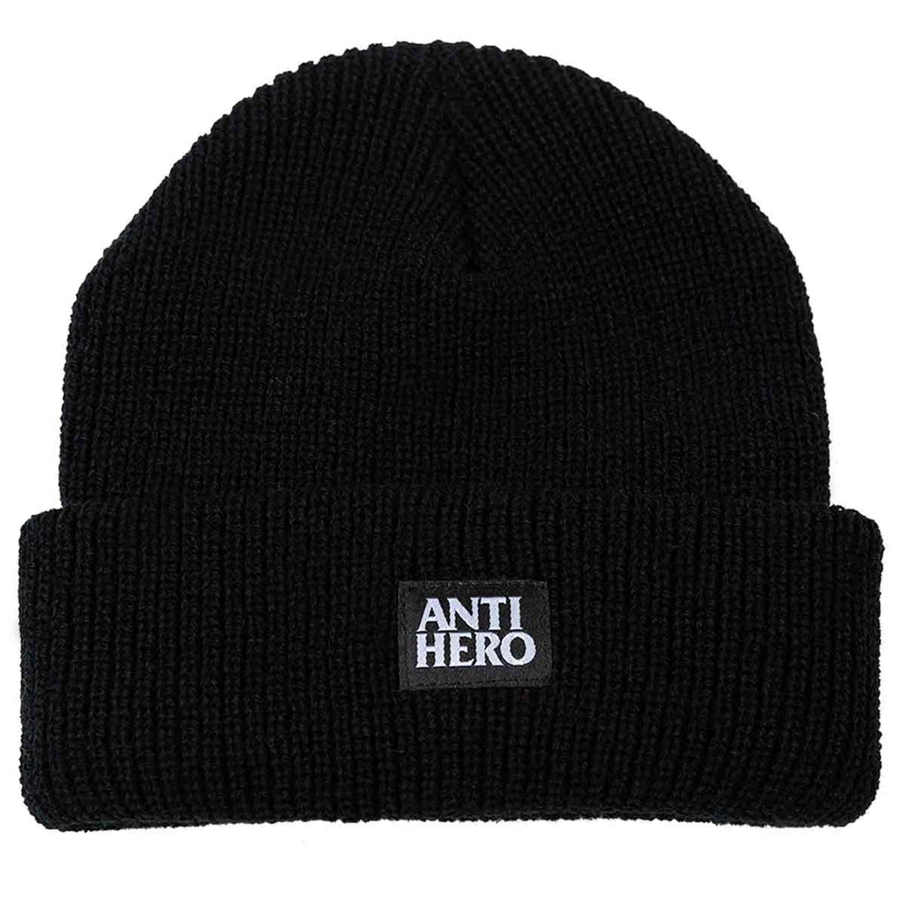 Anti Hero Lil Blackhero Cuff Beanie Black  Anti Hero   