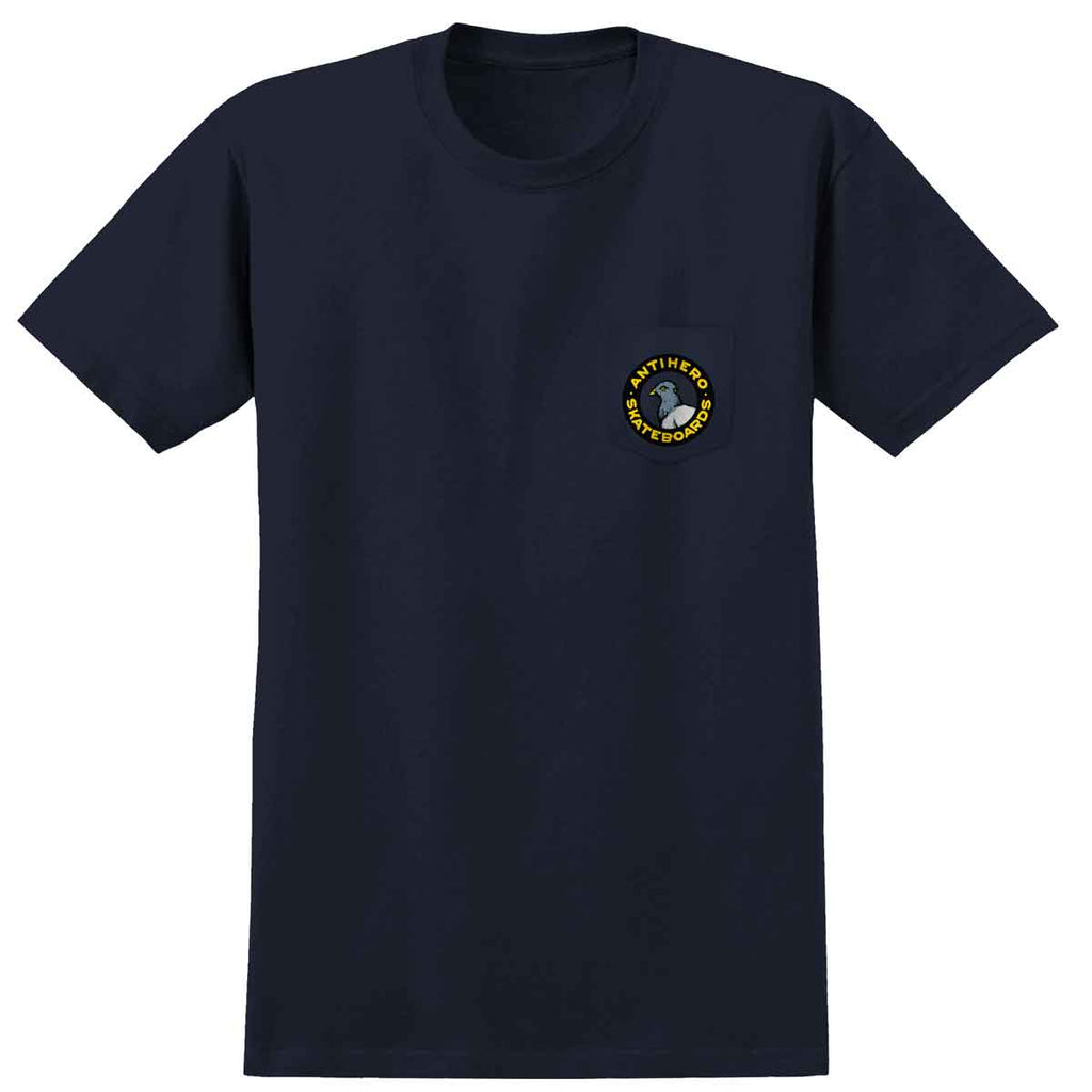 Anti Hero Pigeon Round Pocket T-Shirt Navy  Anti Hero   