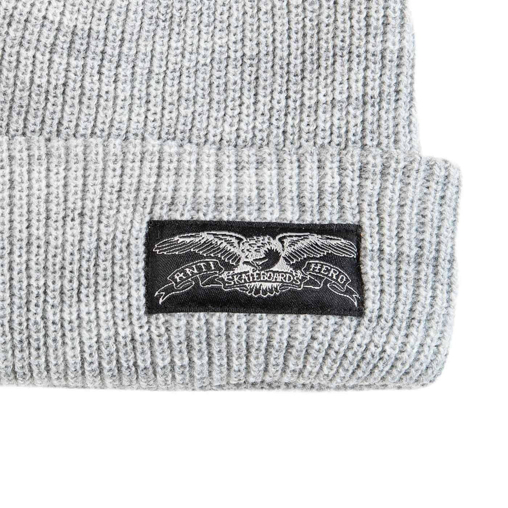 Anti Hero Stock Eagle Label Beanie Heather Grey  Anti Hero   