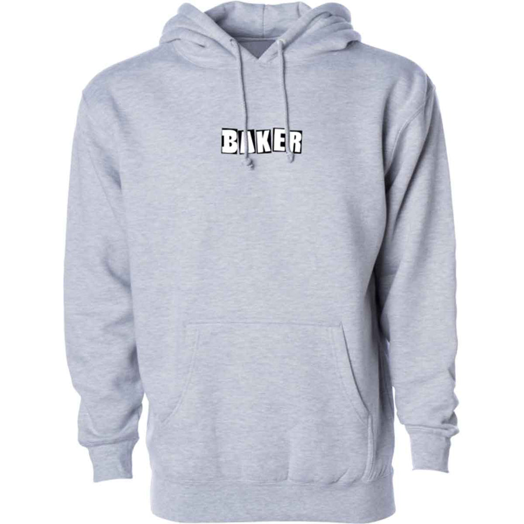 Baker Brand Logo Hooded Sweatshirt Heather Grey  Baker   