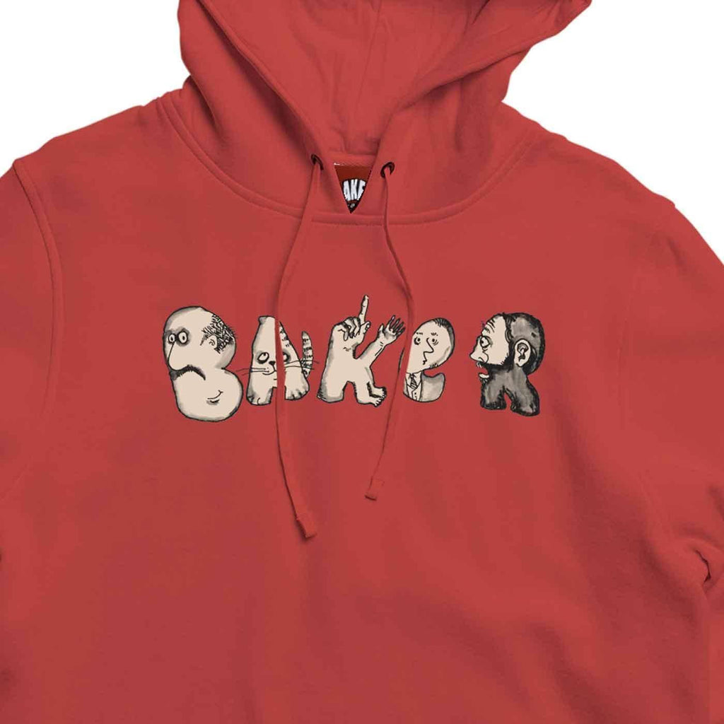 Baker Friends Hooded Sweatshirt Red  Baker   