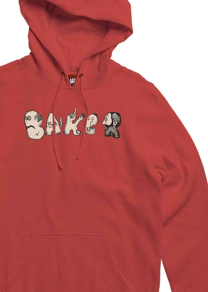 Baker Friends Hooded Sweatshirt Red  Baker   