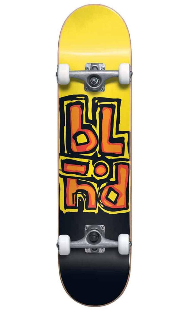 Blind OG Stacked 7.5 Complete Skateboard Black Yellow  Blind   