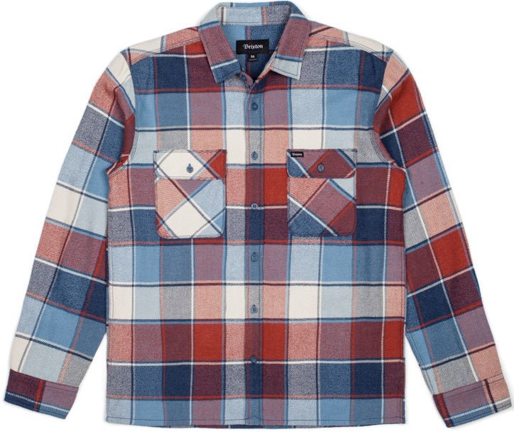 Brixton Archie Flannel Light Blue Plaid  Brixton   