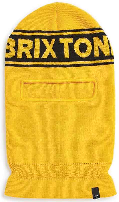 Brixton Sprocket Face Mask Yellow Black  Brixton   