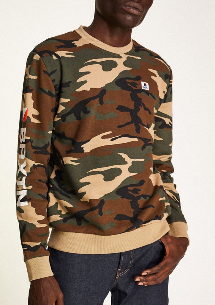 Brixton Stowell II Crew Camo  Brixton   