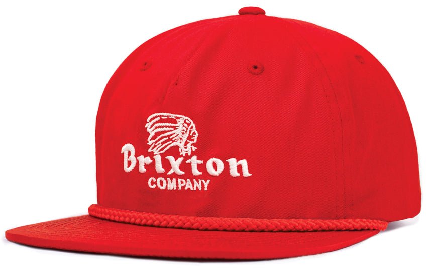 Brixton Tanka Low Profile Snap Back Cap Red  Brixton   