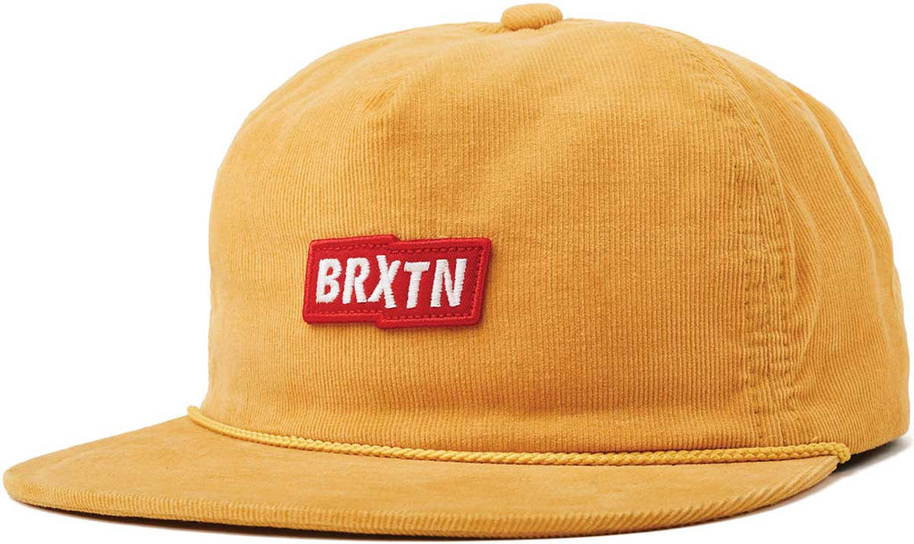 Brixton Topper Unstructured Strapback Cap Mustard  Brixton   