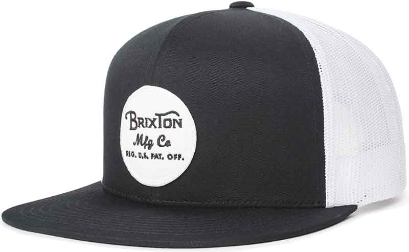 Brixton Wheeler Mesh Cap Black White  Brixton   