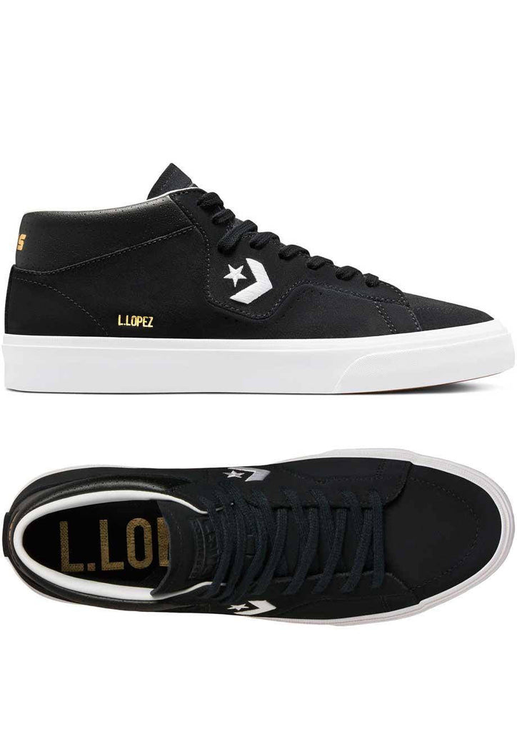Converse Cons Louie Lopez Pro Mid Black White Schuh  Converse   
