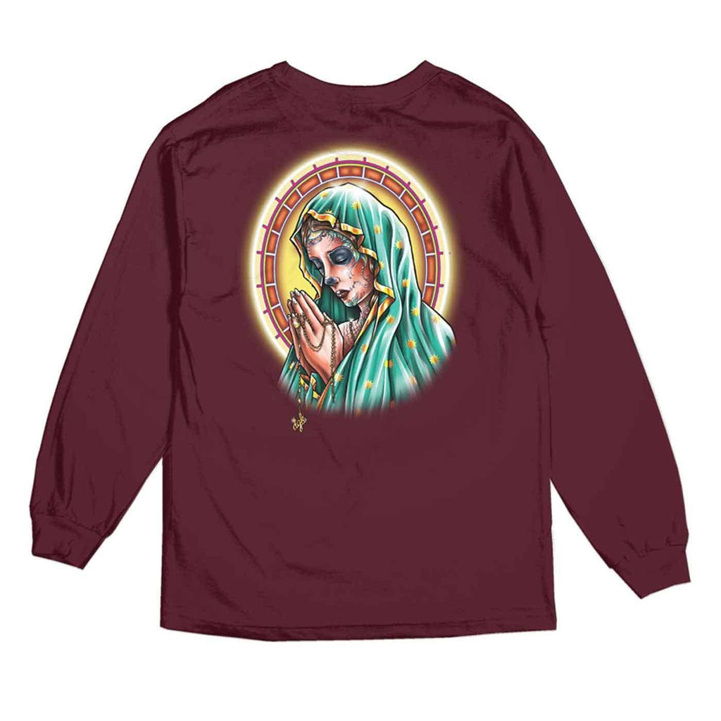 DGK Our Lady Longsleeve T-Shirt Burgundy  DGK   