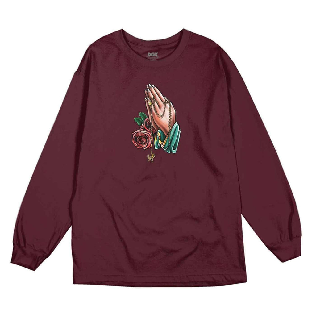 DGK Our Lady Longsleeve T-Shirt Burgundy  DGK   