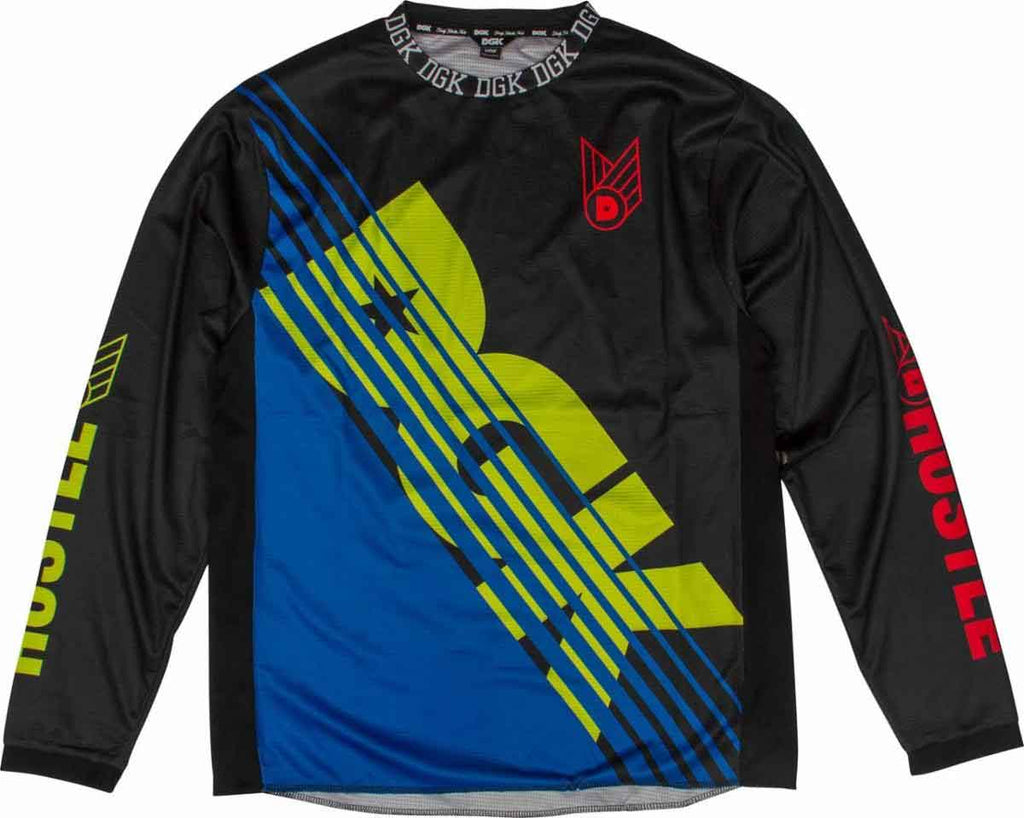 DGK Team Hustle Moto Jersey Black  DGK   