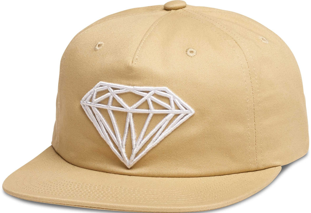 Diamond Brilliant Unconstructed Snapback Khaki  Diamond Supply Co   