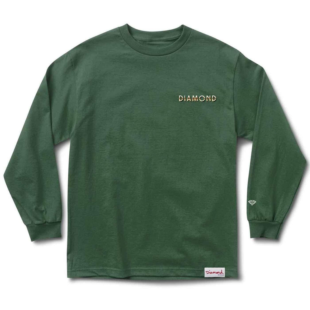 Diamond Gloss Longsleeve T-Shirt Forest Green  Diamond Supply Co   