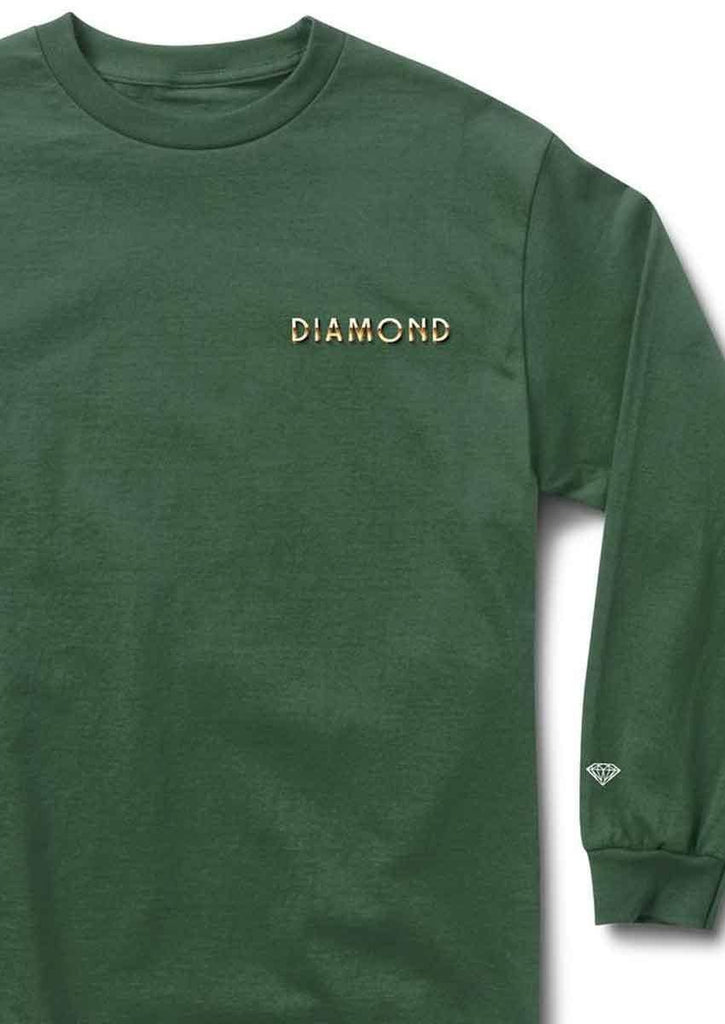 Diamond Gloss Longsleeve T-Shirt Forest Green  Diamond Supply Co   