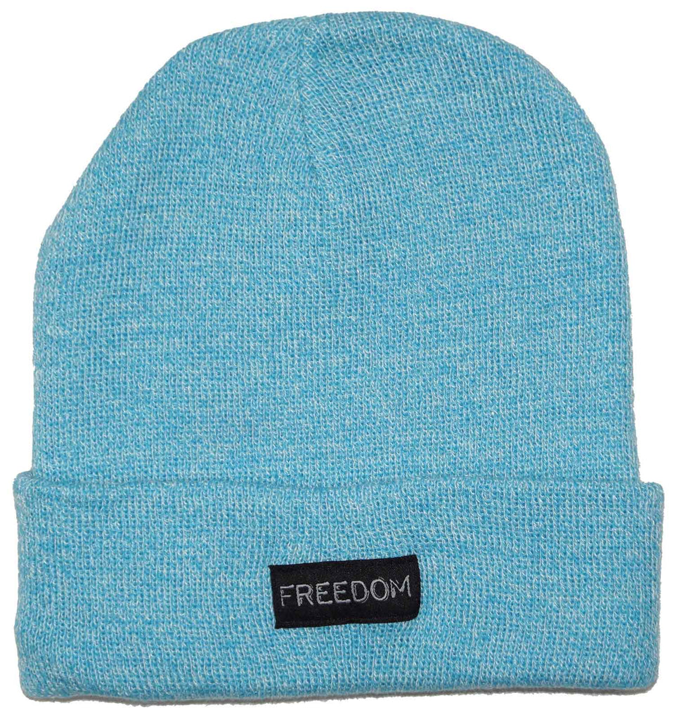 Freedom Label Beanie Heather Light Blue  Freedom   