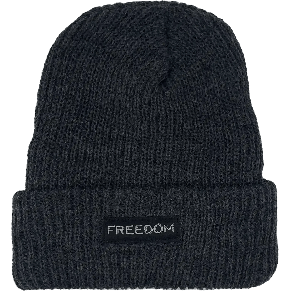 Freedom Label Cuff Beanie Charcoal Heather  Freedom   