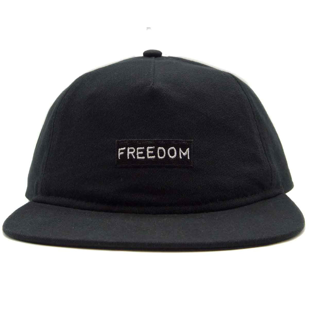 Freedom Label Embroidered Snapback Cap Black  Freedom   