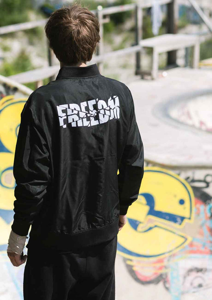 Freedom Shattered Bomber Jacket Black  Freedom   