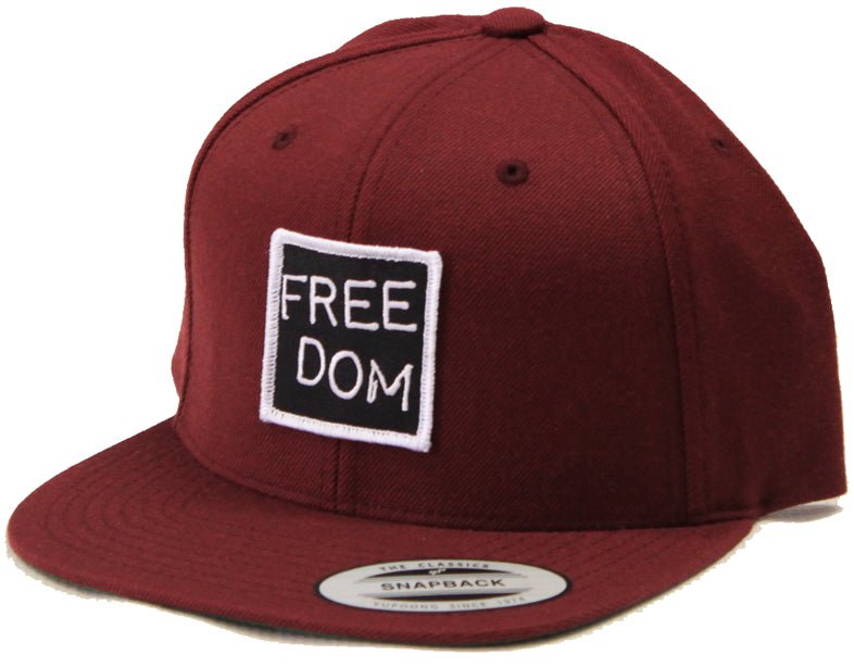 Freedom Stacked Logo Patch Snap Burgundy  Freedom   