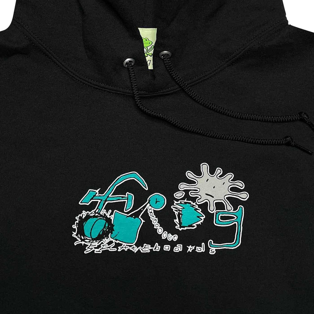 Frog Splat Logo Hooded Sweatshirt Black  Frog   