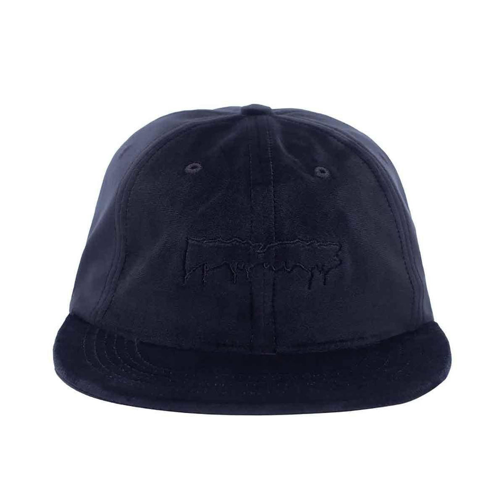 Fucking Awesome Outline Drip Unstructured Velvet Strap Back Cap Black  Fucking Awesome   