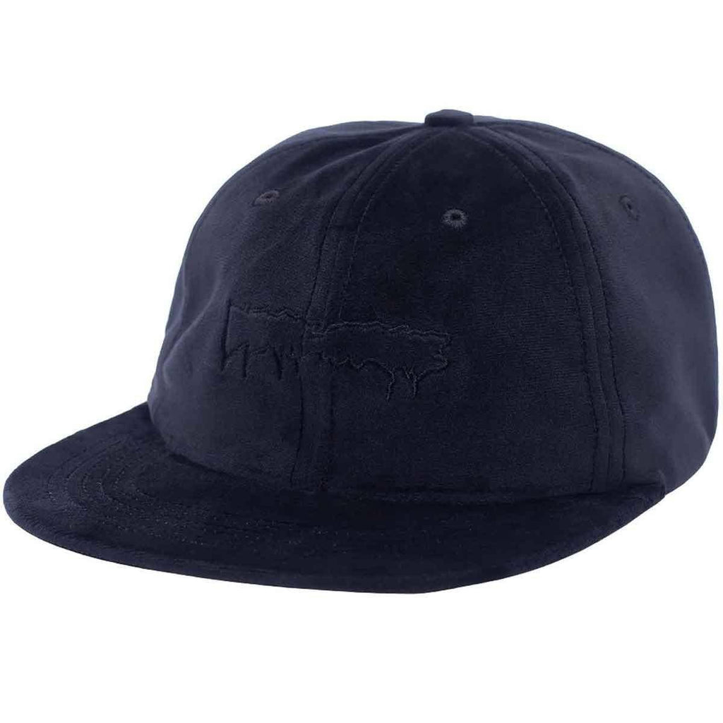 Fucking Awesome Outline Drip Unstructured Velvet Strap Back Cap Black  Fucking Awesome   