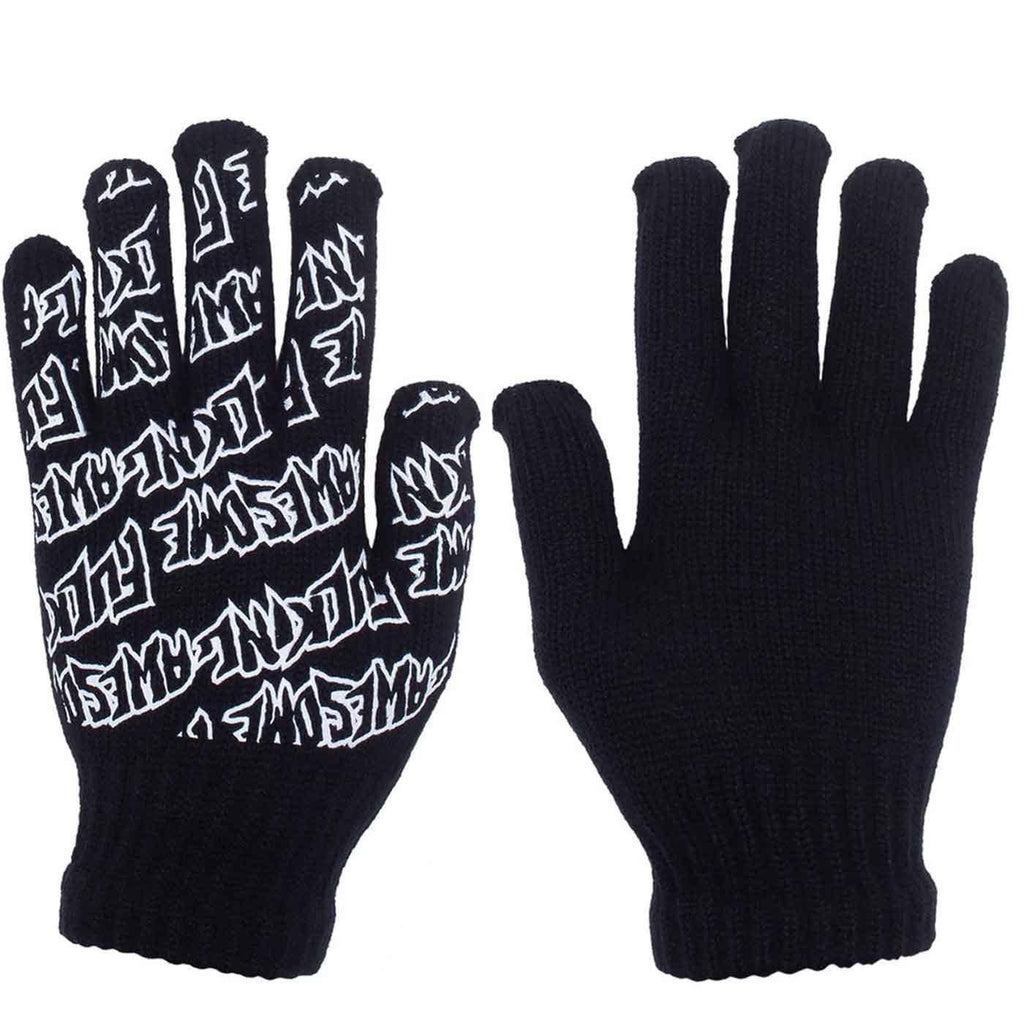 Fucking Awesome Stamp Gloves Black  Fucking Awesome   