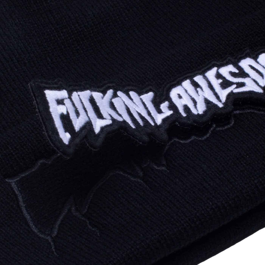 Fucking Awesome Velcro Stamp Cuff Beanie Black  Fucking Awesome   