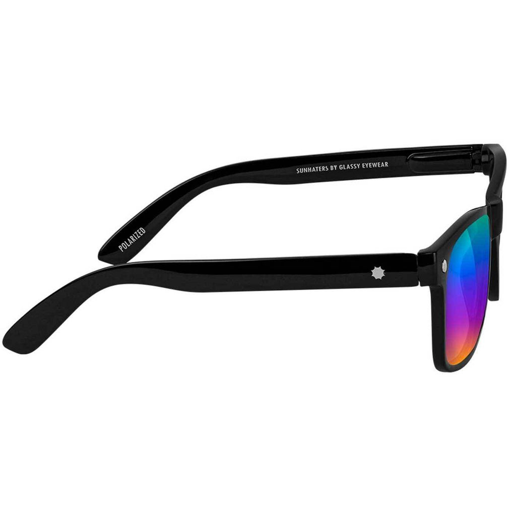 Glassy Leonard Polarized Sonnenbrille Black Color Mirror  Glassy Eyewear   