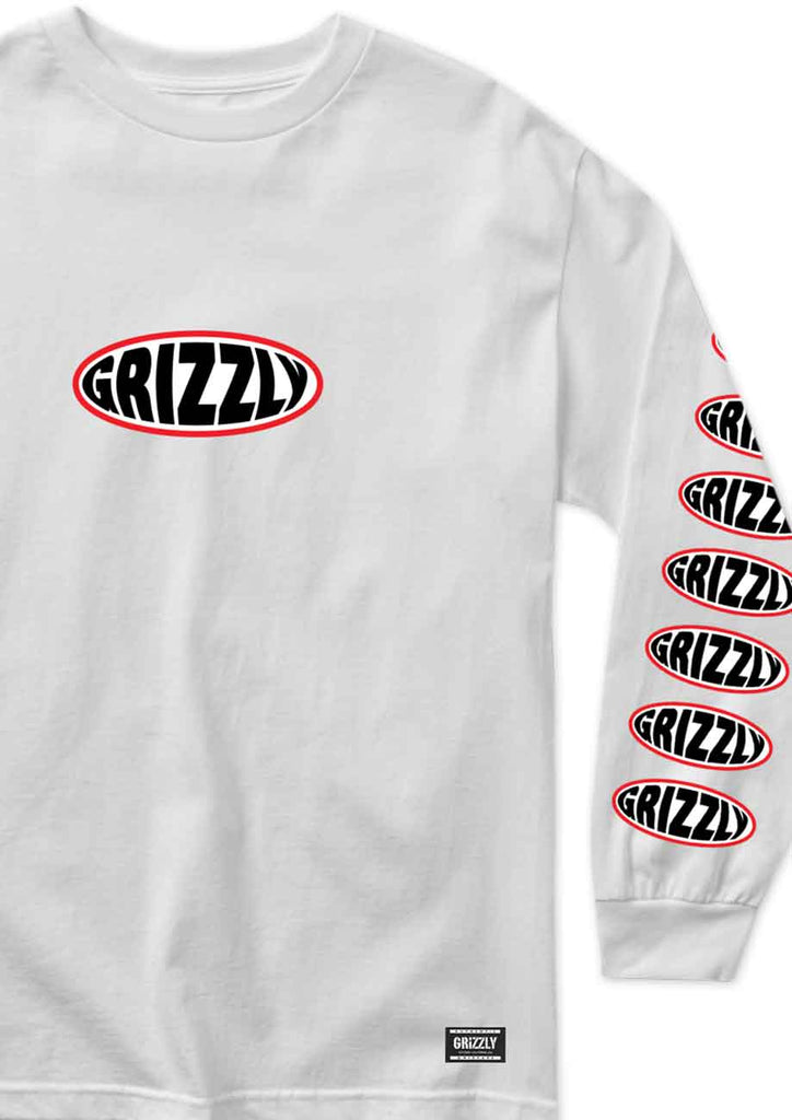 Grizzly Bulge Longsleeve T-Shirt White  Grizzly   