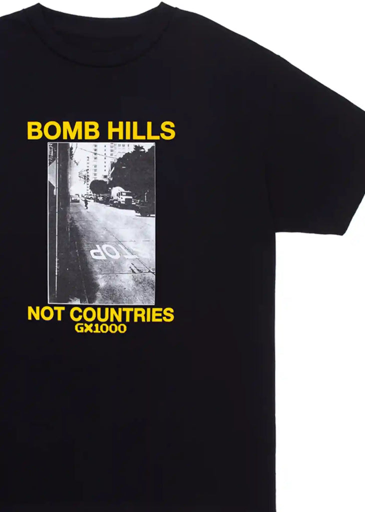 GX1000 Bomb Hills Not Countries T-Shirt Schwarz Handelsware GX1000   