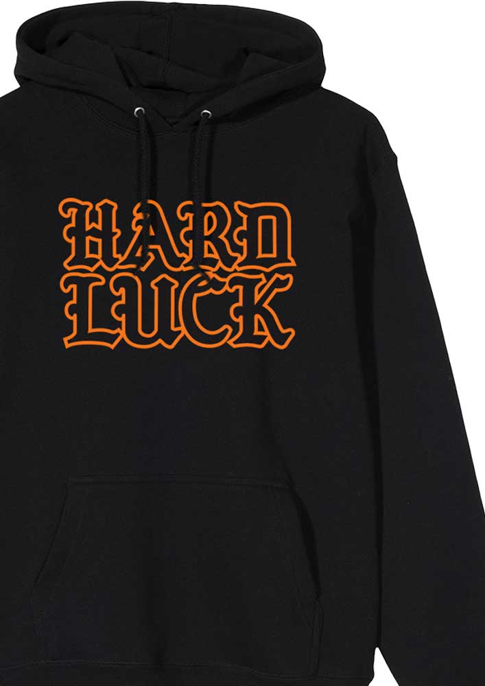 Hard Luck Outline Hooded Sweatshirt Black  Hard Luck   