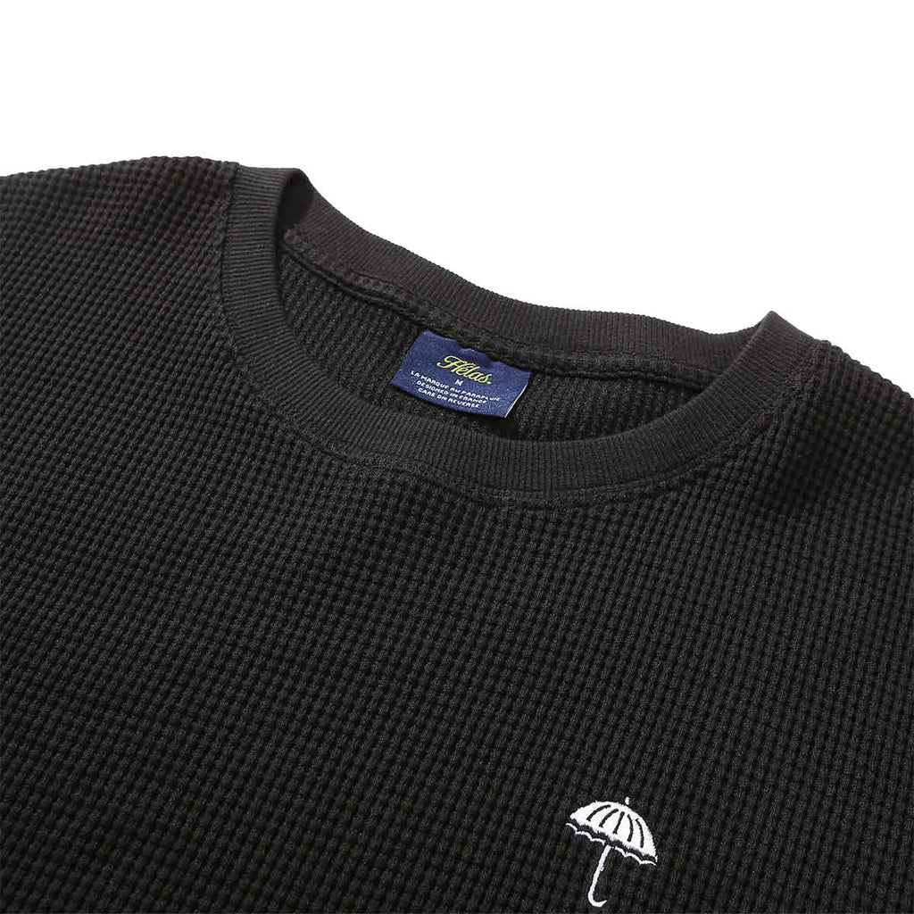 Helas Waffle Longsleeve T-Shirt Black  Helas   