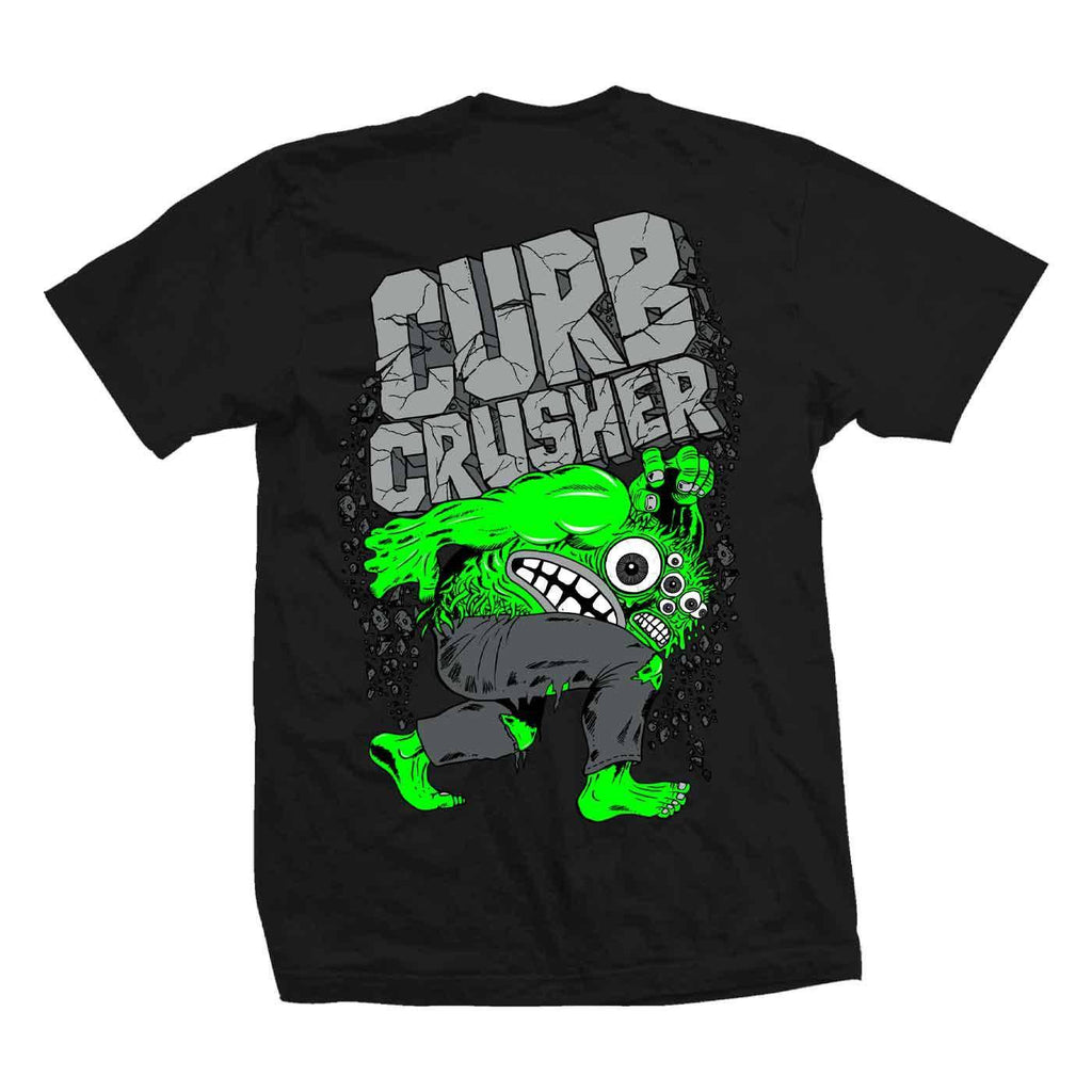 Heroin Curb Crusher T-Shirt Black  Heroin Skateboards   